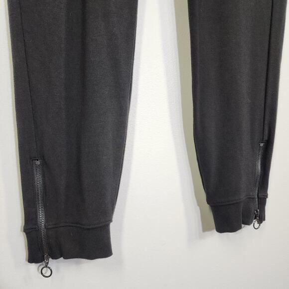 White House Black Market Womens Cargo Jogger Pant Black Small Zip Ankle Pockets - Picture 5 of 14